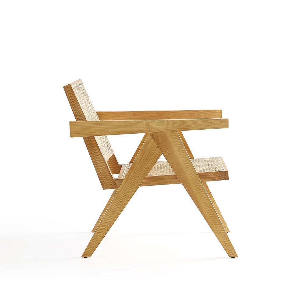 Manhattan Comfort - Hamlet Accent Chair with American Ash Wood Legs in Nature - Set of 2 - 2-ACCA04-NA veiw 5