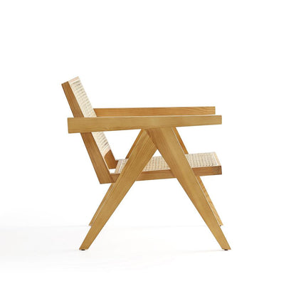 Manhattan Comfort - Hamlet Accent Chair with American Ash Wood Legs in Nature - ACCA04-NA veiw 4