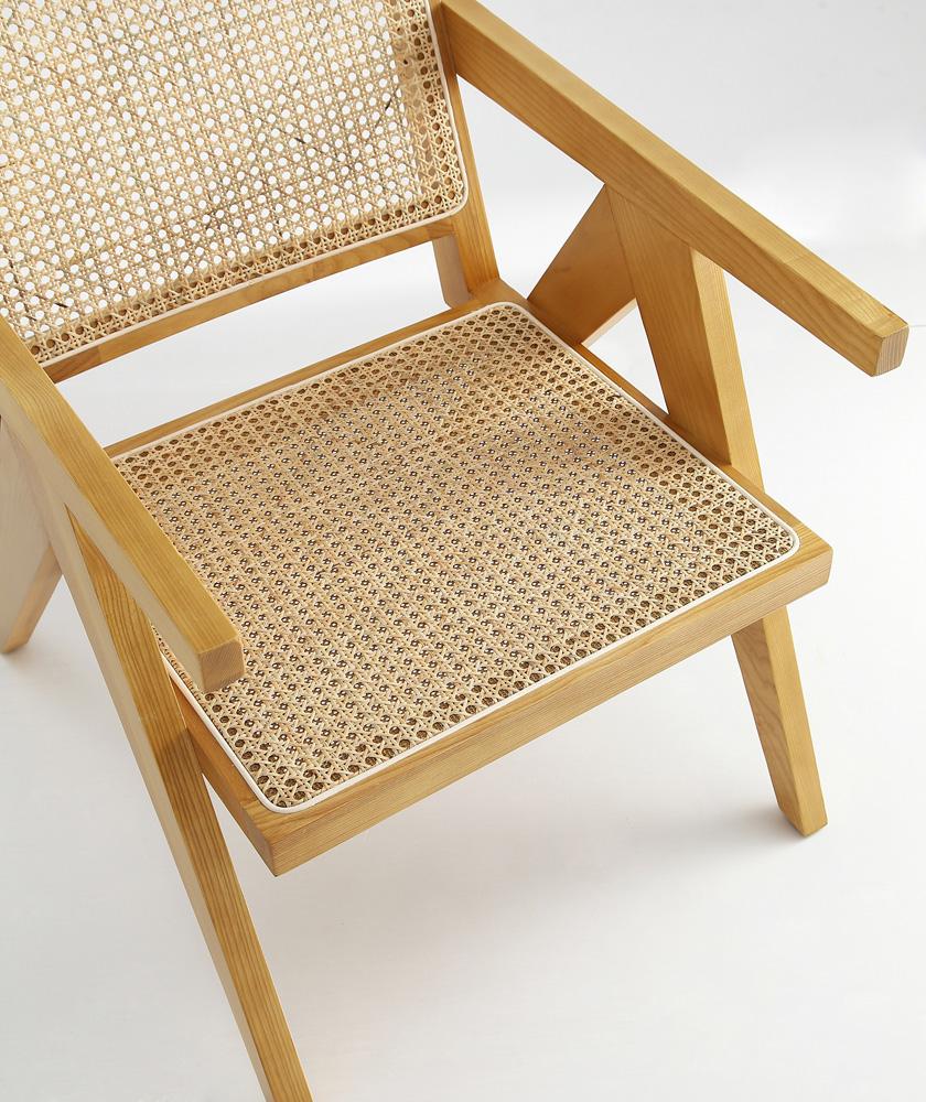 Manhattan Comfort - Hamlet Accent Chair with American Ash Wood Legs in Nature - ACCA04-NA veiw 7