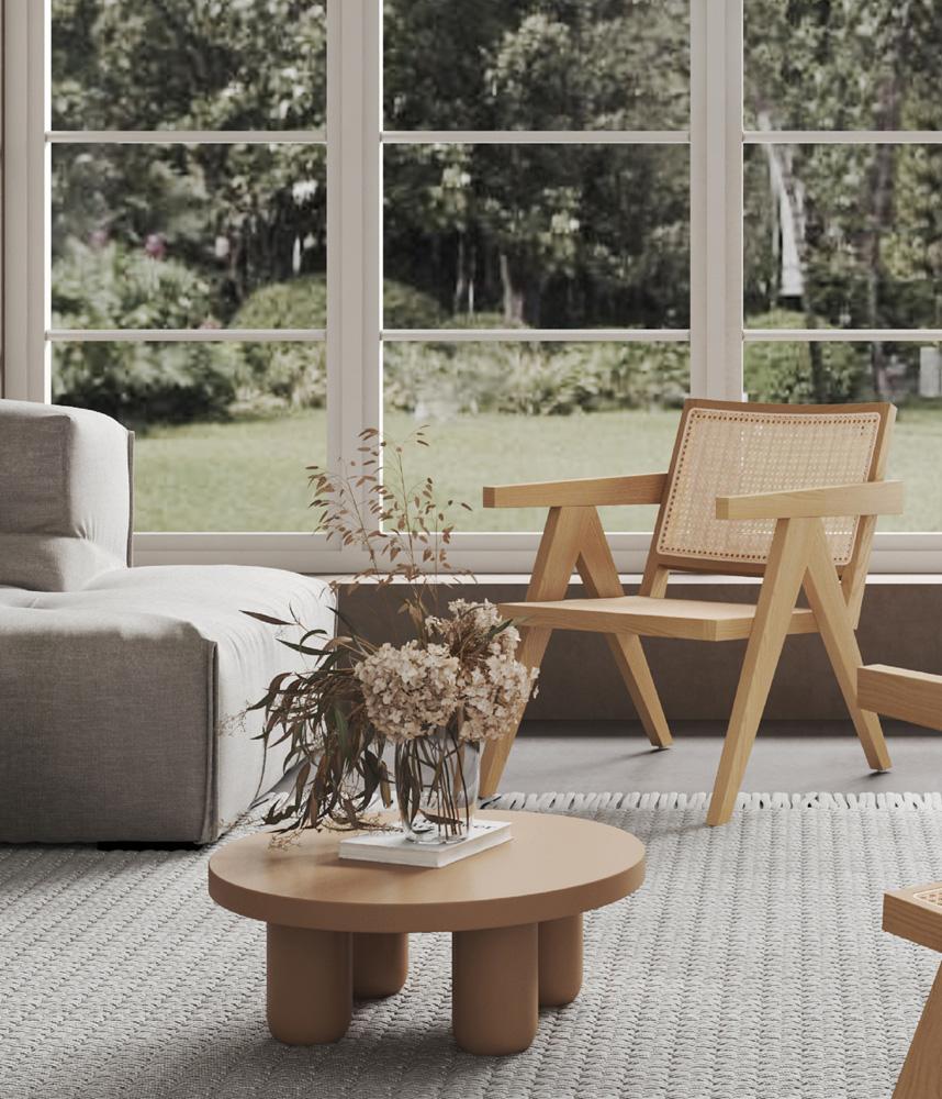 Manhattan Comfort - Hamlet Accent Chair with American Ash Wood Legs in Nature - ACCA04-NA veiw 9