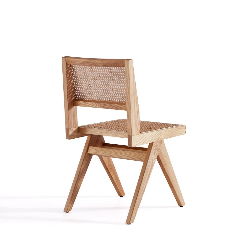 Manhattan Comfort - Hamlet Dining Chair with American Ash Wood Legs in Nature - Set of 4 - 2-DCCA03-NA veiw 3