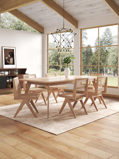 Manhattan Comfort - Hamlet Dining Chair with American Ash Wood Legs in Nature - Set of 4 - 2-DCCA03-NA veiw 9