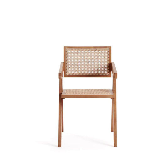 Manhattan Comfort - Hamlet Dining Arm Chair with American Ash Wood Legs in Nature - Set of 2 - 2-DCCA09-NA veiw 2