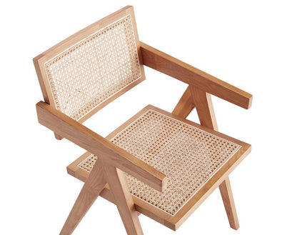 Manhattan Comfort - Hamlet Dining Arm Chair with American Ash Wood Legs in Nature - Set of 2 - 2-DCCA09-NA veiw 8