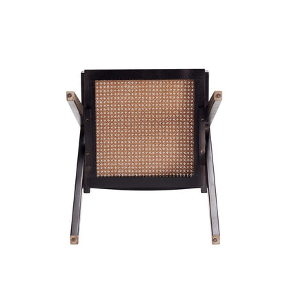 Manhattan Comfort - Hamlet Dining Arm Chair with American Ash Wood Legs in Black and Natural Cane - DCCA09-BK veiw 7