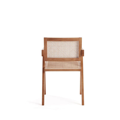 Manhattan Comfort - Hamlet Dining Arm Chair with American Ash Wood Legs in Nature - DCCA09-NA veiw 5
