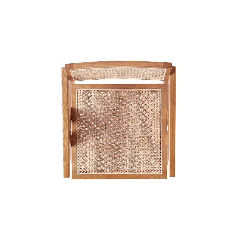 Manhattan Comfort - Hamlet Dining Arm Chair with American Ash Wood Legs in Nature - DCCA09-NA veiw 6