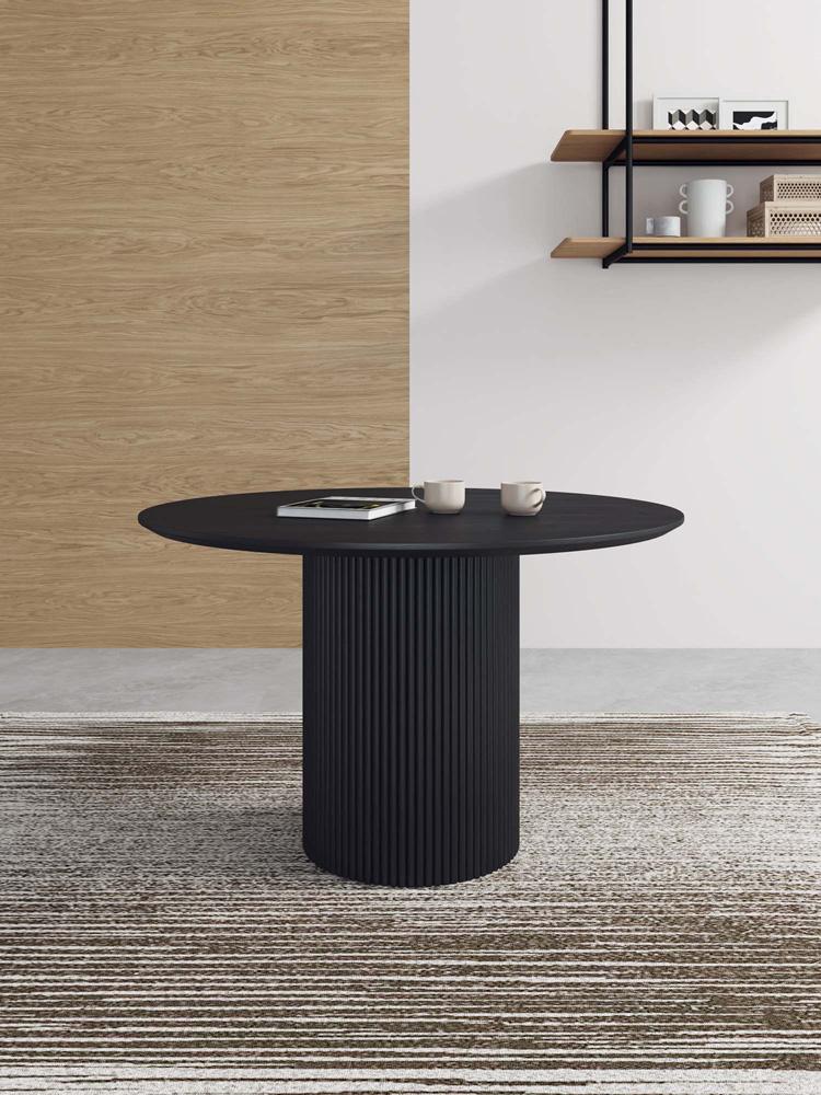 Manhattan Comfort - Hathaway 47x47 Dining Table with American Solid Ash Wood Legs in Black - DT03-BK veiw 7