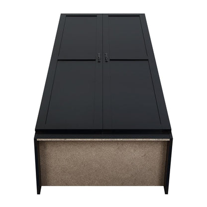 Manhattan Comfort - 2-Piece Hopkins Storage Closet with 11 Fixed & Adjustable Shelves in Black - 2-23GLF-BK veiw 3