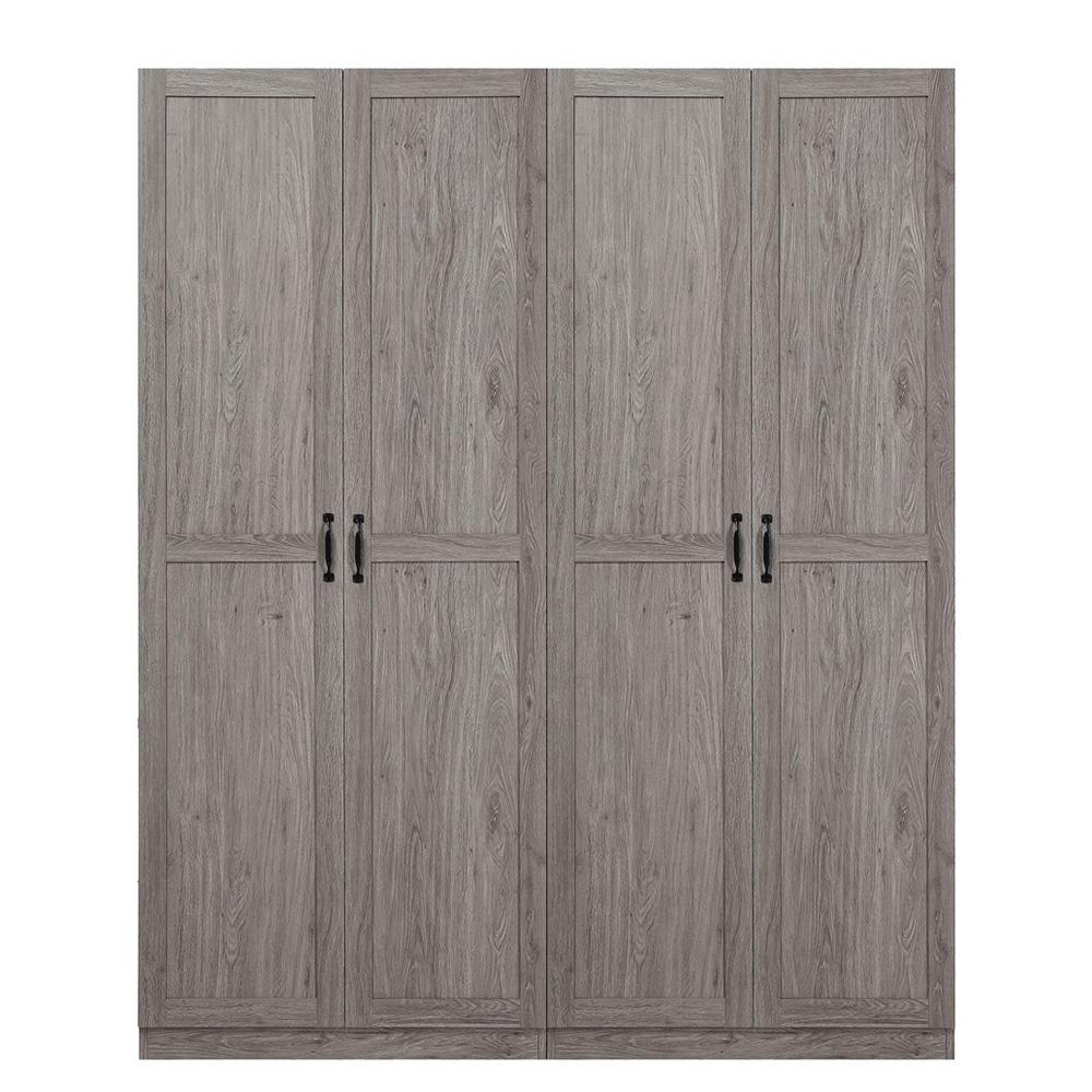 Manhattan Comfort - 2-Piece Hopkins Storage Closet with 11 Fixed & Adjustable Shelves in Grey - 2-23GLF-GY veiw 1