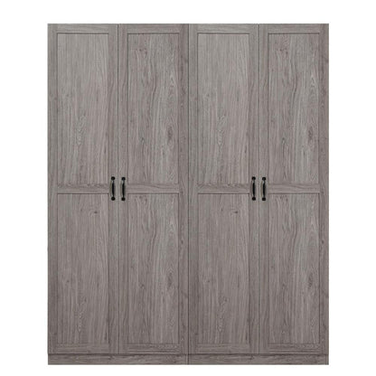 Manhattan Comfort - 2-Piece Hopkins Storage Closet with 11 Fixed & Adjustable Shelves in Grey - 2-23GLF-GY veiw 1