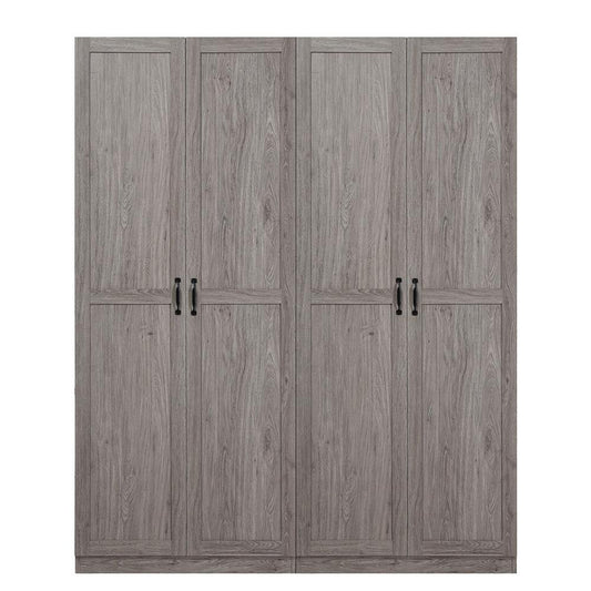 Manhattan Comfort - 2-Piece Hopkins Storage Closet with 11 Fixed & Adjustable Shelves in Grey - 2-23GLF-GY veiw 1