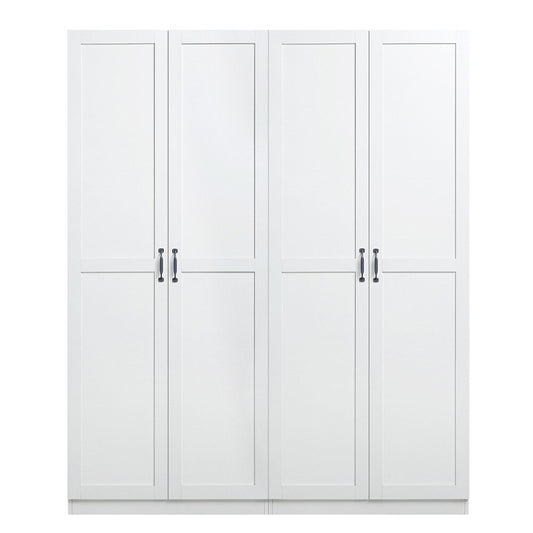 Manhattan Comfort - 2-Piece Hopkins Storage Closet with 11 Fixed & Adjustable Shelves in White - 2-23GLF-WH veiw 1