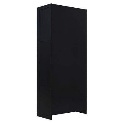 Manhattan Comfort - Hopkins Storage Closet with 14 Adjustable Shelves in Black - Set of 2 - 2-2GLF-BK veiw 7