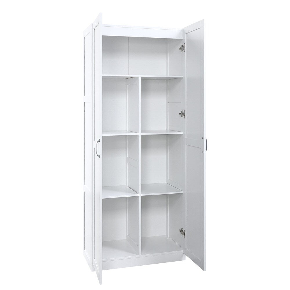 Manhattan Comfort - Hopkins Storage Closet with 14 Adjustable Shelves in White - Set of 2 - 2-2GLF-WH veiw 4