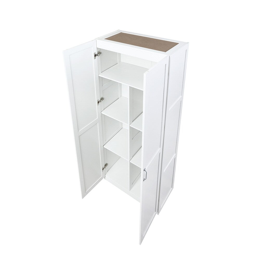 Manhattan Comfort - Hopkins Storage Closet with 14 Adjustable Shelves in White - Set of 2 - 2-2GLF-WH veiw 5