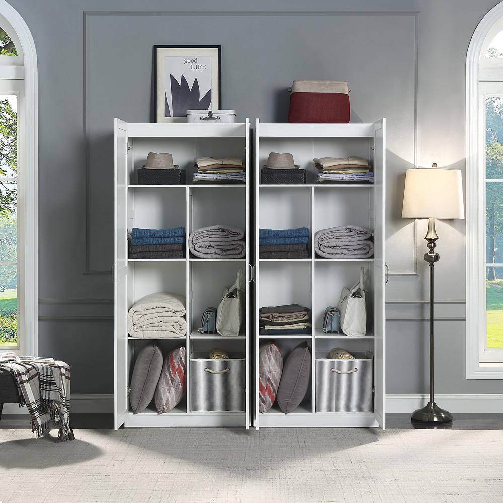 Manhattan Comfort - Hopkins Storage Closet with 14 Adjustable Shelves in White - Set of 2 - 2-2GLF-WH veiw 10