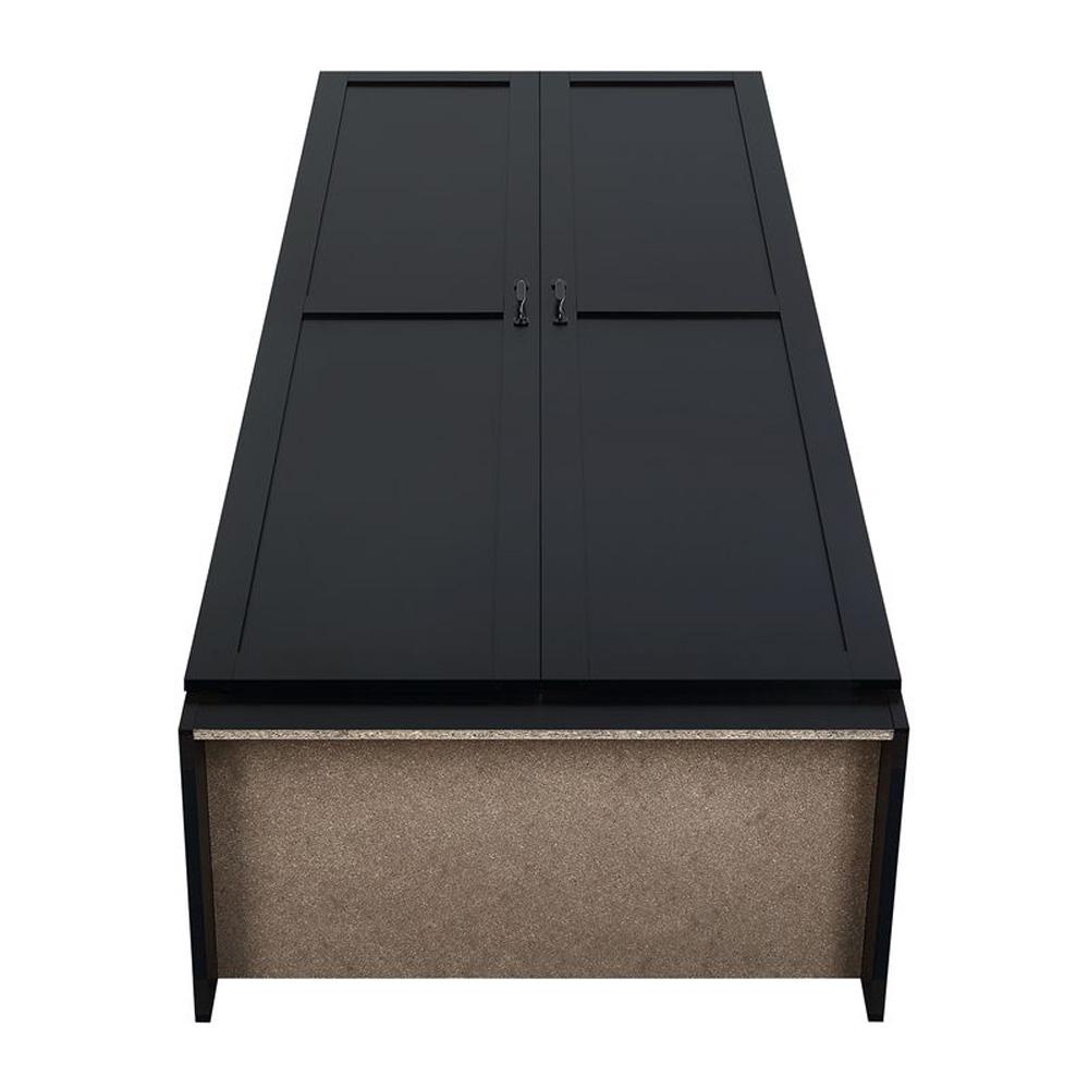 Manhattan Comfort - Hopkins Storage Closet with 8 Fixed & Adjustable Shelves in Black - Set of 2 - 2-3GLF-BK veiw 3