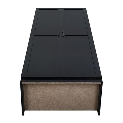 Manhattan Comfort - Hopkins Storage Closet with 8 Fixed & Adjustable Shelves in Black - Set of 2 - 2-3GLF-BK veiw 3