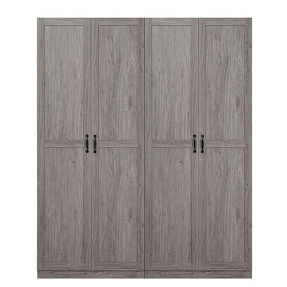Manhattan Comfort - Hopkins Storage Closet with 8 Fixed & Adjustable Shelves in Grey - Set of 2 - 2-3GLF-GY veiw 1