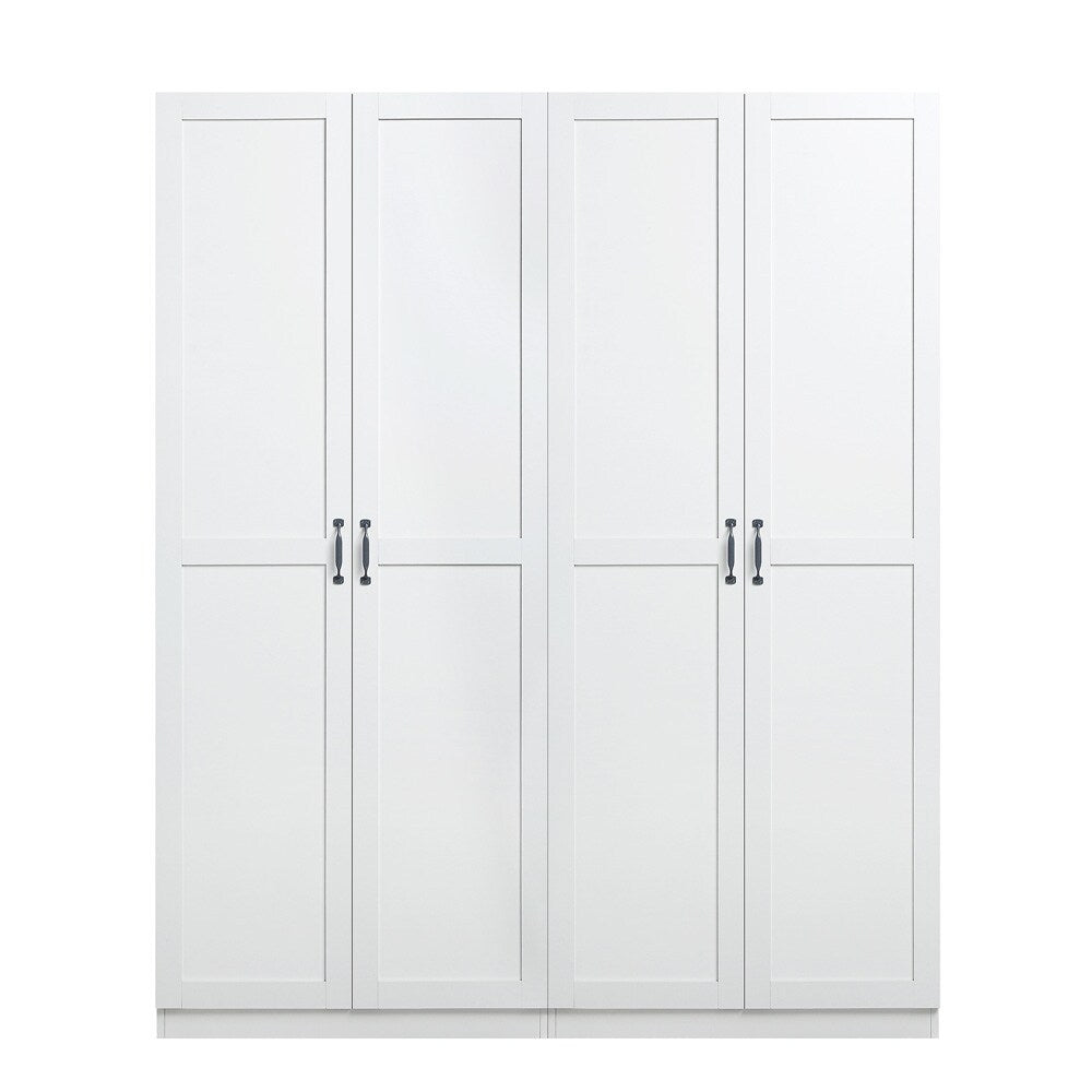 Manhattan Comfort - Hopkins Storage Closet with 8 Fixed & Adjustable Shelves in White - Set of 2 - 2-3GLF-WH veiw 1