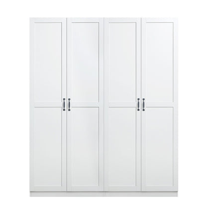 Manhattan Comfort - Hopkins Storage Closet with 8 Fixed & Adjustable Shelves in White - Set of 2 - 2-3GLF-WH veiw 1
