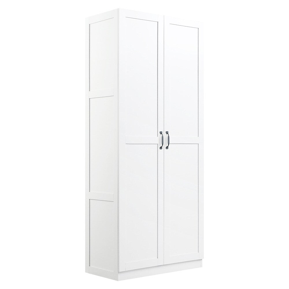 Manhattan Comfort - Hopkins Storage Closet with 8 Fixed & Adjustable Shelves in White - Set of 2 - 2-3GLF-WH veiw 2