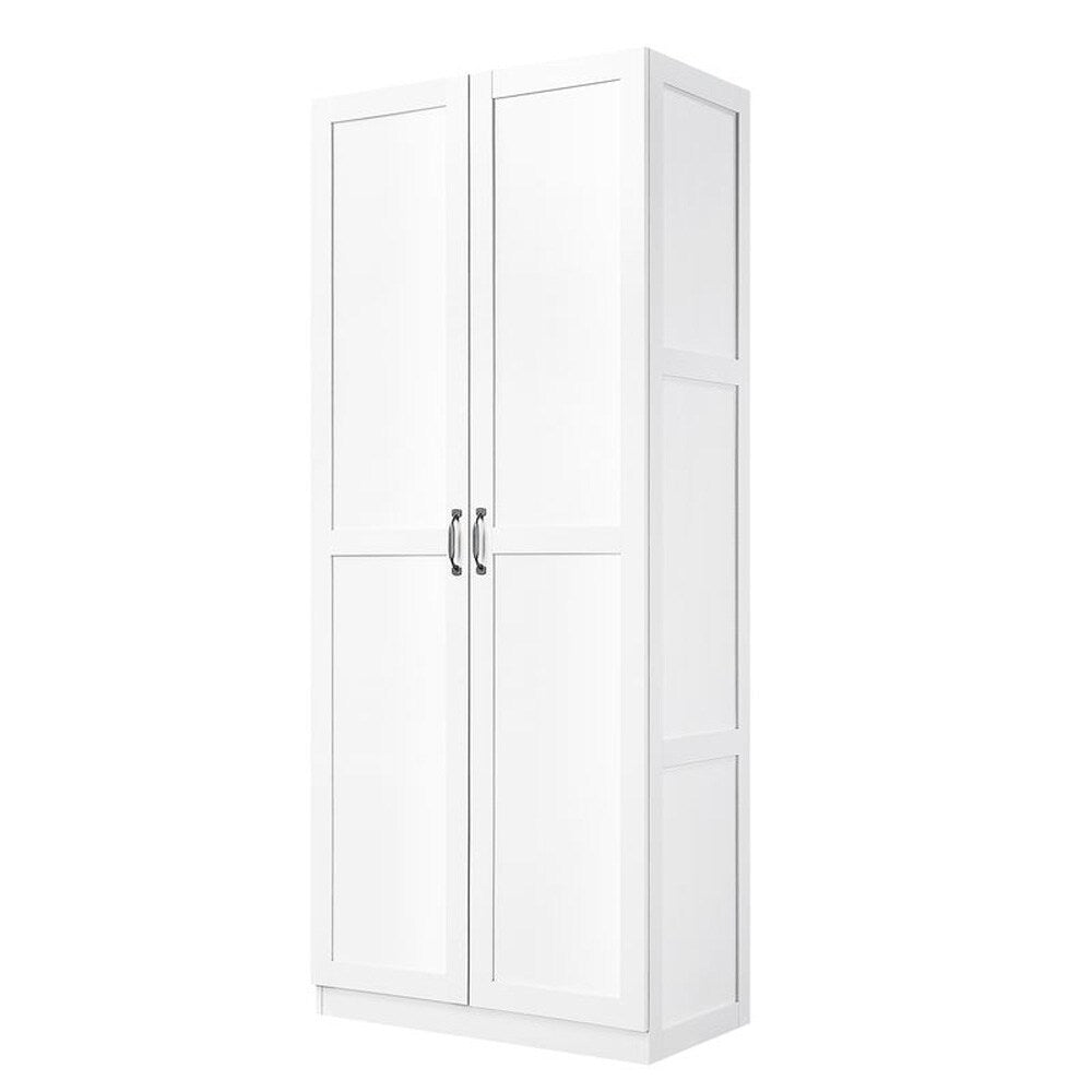 Manhattan Comfort - Hopkins Storage Closet with 8 Fixed & Adjustable Shelves in White - Set of 2 - 2-3GLF-WH veiw 3