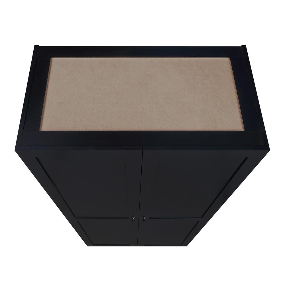 Manhattan Comfort - Hopkins Storage Closet with 7 Adjustable Shelves in Black - 2GLF-BK veiw 7