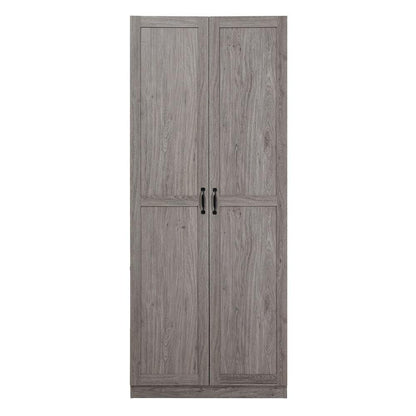 Manhattan Comfort - Hopkins Storage Closet with 7 Adjustable Shelves in Grey - 2GLF-GY veiw 1