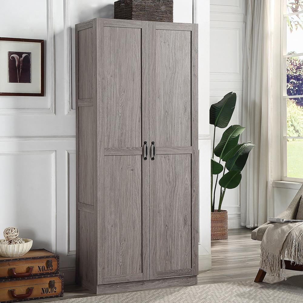 Manhattan Comfort - Hopkins Storage Closet with 7 Adjustable Shelves in Grey - 2GLF-GY veiw 10