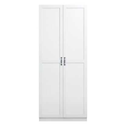 Manhattan Comfort - Hopkins Storage Closet with 7 Adjustable Shelves in White - 2GLF-WH veiw 1
