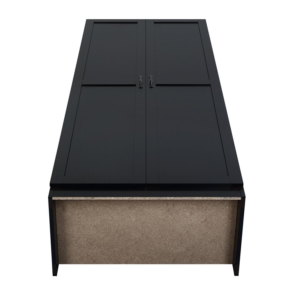 Manhattan Comfort - Hopkins Storage Closet with 4 Fixed & Adjustable Shelves in Black - 3GLF-BK veiw 4