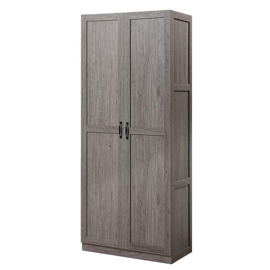 Manhattan Comfort - Hopkins Storage Closet with 4 Fixed & Adjustable Shelves in Grey - 3GLF-GY veiw 1