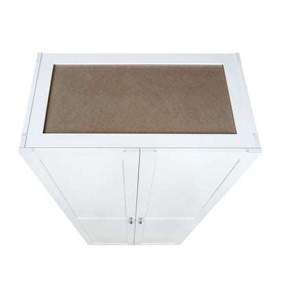 Manhattan Comfort - Hopkins Storage Closet with 4 Fixed & Adjustable Shelves in White - 3GLF-WH veiw 4