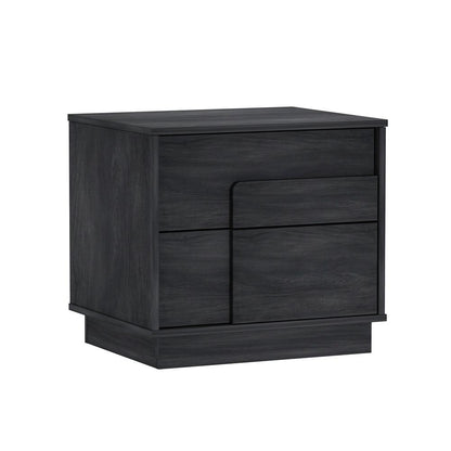 Manhattan Comfort - Horizon Nightstand with 2 Drawers in Charcoal Grey - Set of 2 - 2-NS003-GY veiw 2