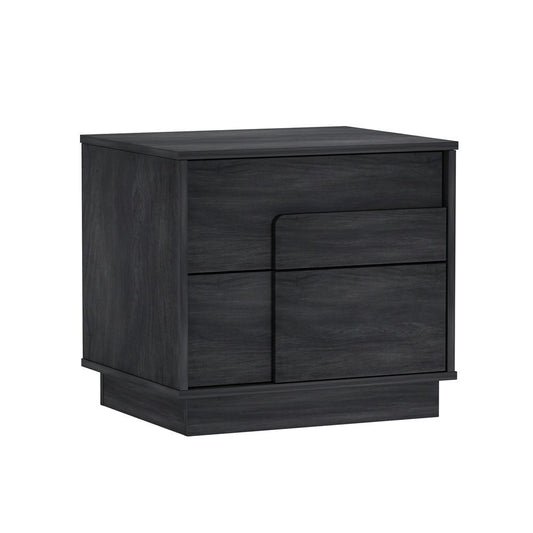 Manhattan Comfort - Horizon Nightstand with 2 Drawers in Charcoal Grey - Set of 2 - 2-NS003-GY veiw 2