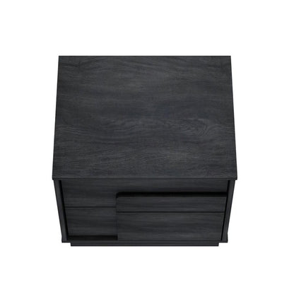 Manhattan Comfort - Horizon Nightstand with 2 Drawers in Charcoal Grey - Set of 2 - 2-NS003-GY veiw 3