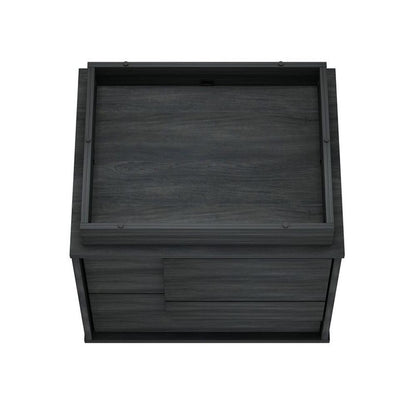 Manhattan Comfort - Horizon Nightstand with 2 Drawers in Charcoal Grey - Set of 2 - 2-NS003-GY veiw 6