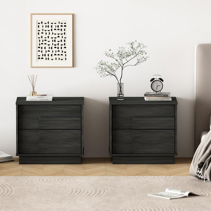 Manhattan Comfort - Horizon Nightstand with 2 Drawers in Charcoal Grey - Set of 2 - 2-NS003-GY veiw 8