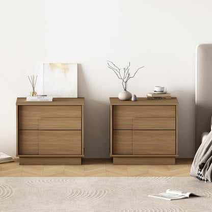 Manhattan Comfort - Horizon Nightstand with 4 Drawers in Maple - Set of 2 - 2-NS003-MP veiw 8