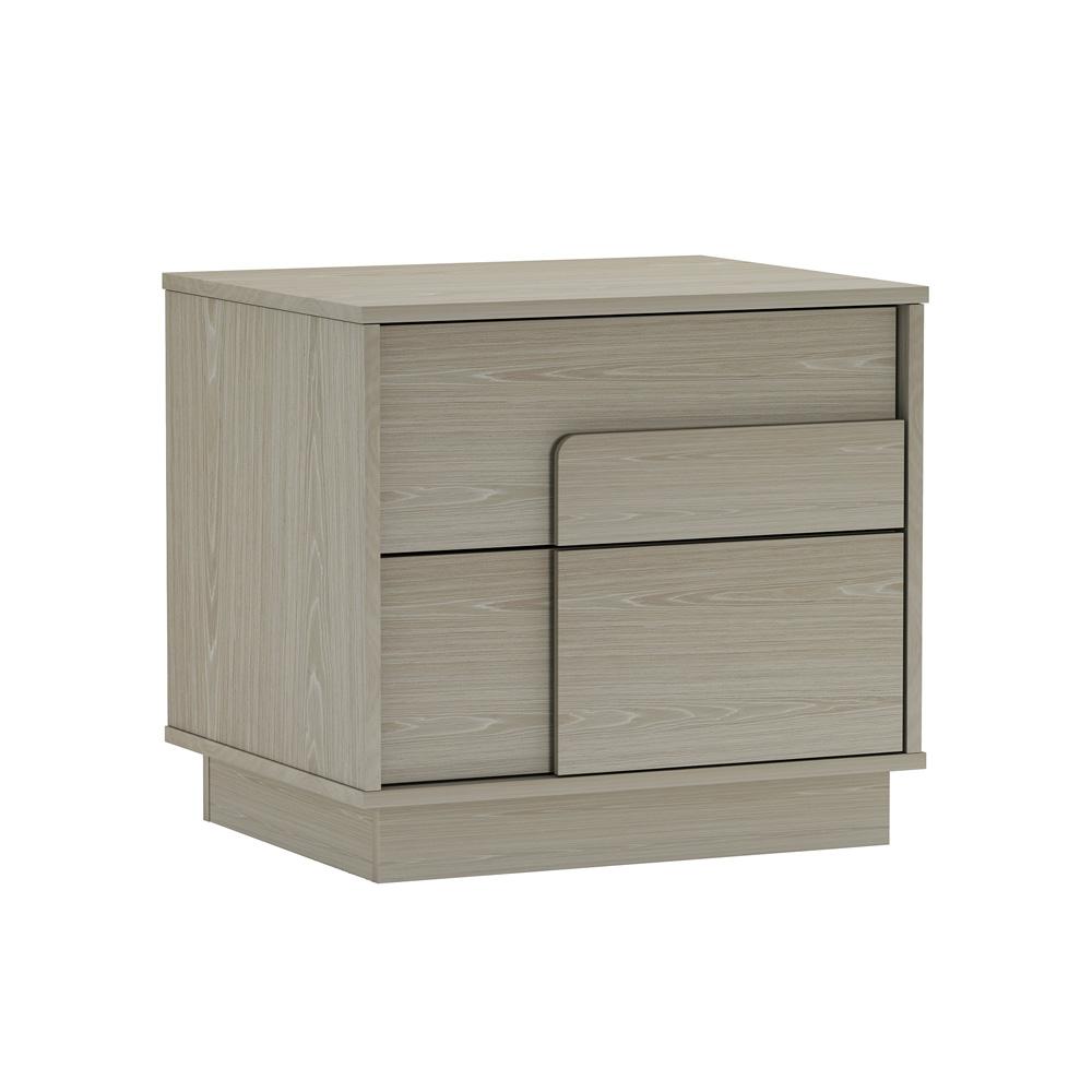 Manhattan Comfort - Horizon Nightstand with 2 Drawers in Whitewashed Oak - Set of 2 - 2-NS003-OK veiw 2