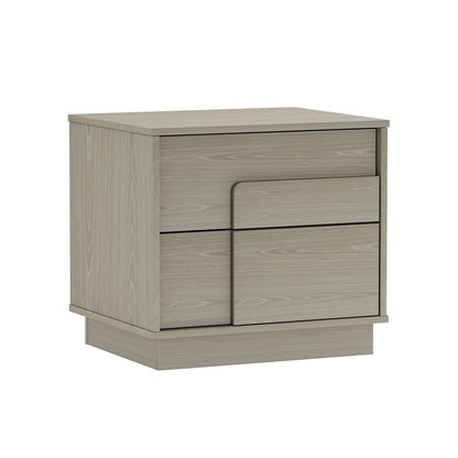 Manhattan Comfort - Horizon Nightstand with 2 Drawers in Whitewashed Oak - Set of 2 - 2-NS003-OK veiw 2