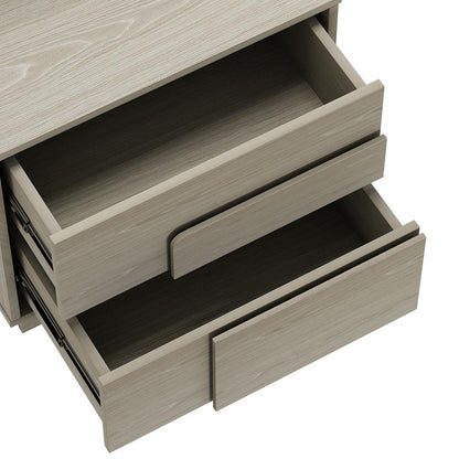 Manhattan Comfort - Horizon Nightstand with 2 Drawers in Whitewashed Oak - Set of 2 - 2-NS003-OK veiw 7