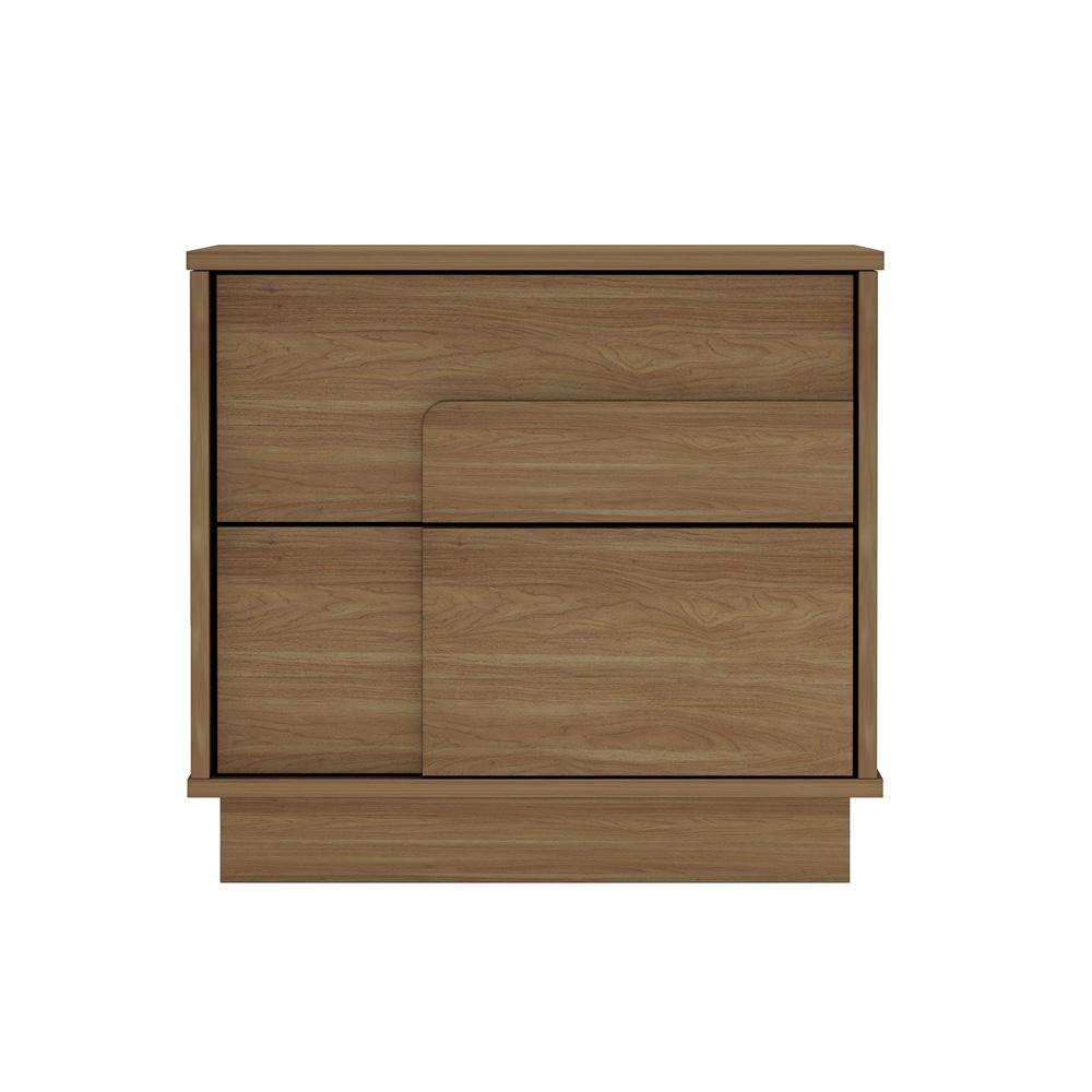 Manhattan Comfort - Horizon Nightstand with 2 Drawers in Maple - NS003-MP veiw 1