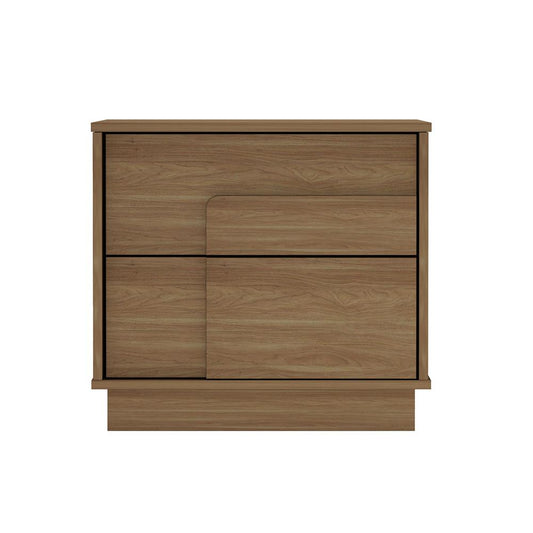 Manhattan Comfort - Horizon Nightstand with 2 Drawers in Maple - NS003-MP veiw 1
