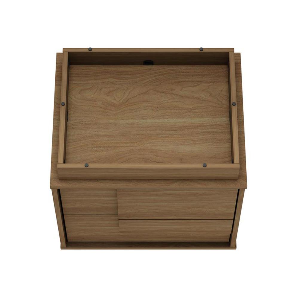 Manhattan Comfort - Horizon Nightstand with 2 Drawers in Maple - NS003-MP veiw 6