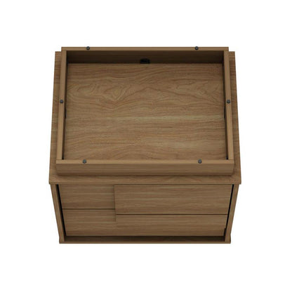 Manhattan Comfort - Horizon Nightstand with 2 Drawers in Maple - NS003-MP veiw 6