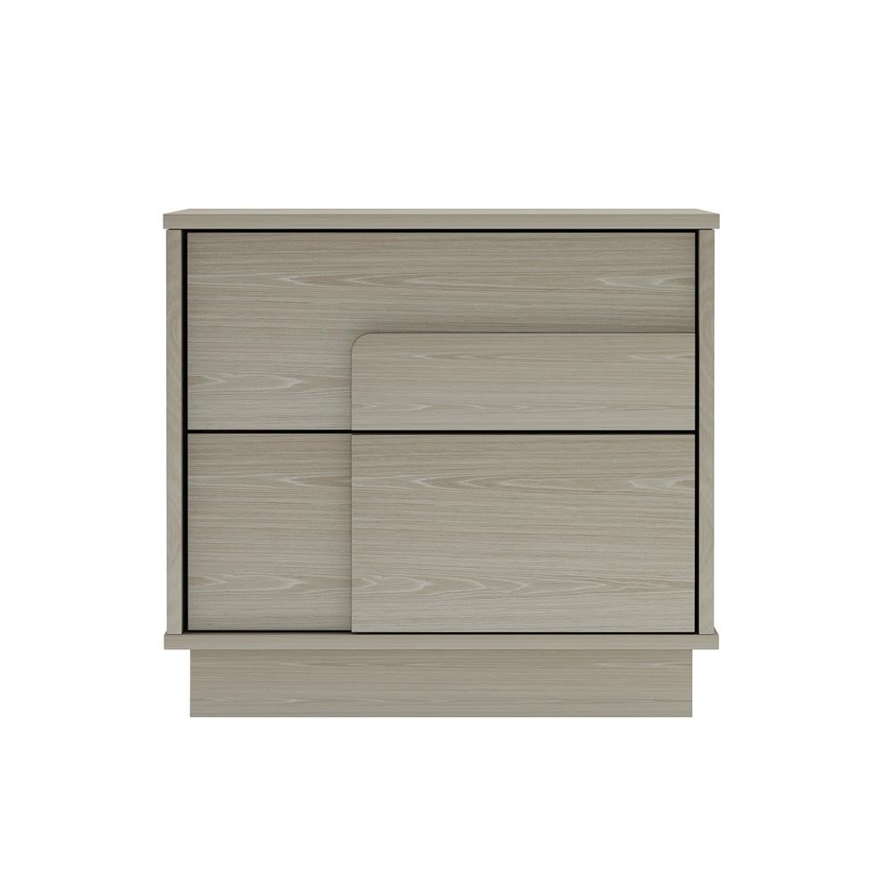 Manhattan Comfort - Horizon Nightstand with 2 Drawers in Whitewashed Oak - NS003-OK veiw 1