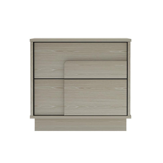 Manhattan Comfort - Horizon Nightstand with 2 Drawers in Whitewashed Oak - NS003-OK veiw 1